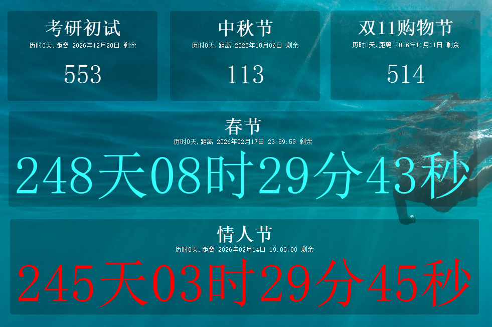 Countdown desktop preview